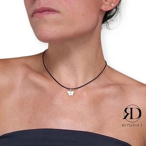 "Rebirth" Handmade Necklace Choker Upcycles Materials Adjustable ROXDOLL